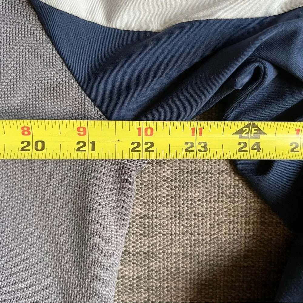 Sunice Golf Pullover Mens Large Blue White Otaki Mid Layer 1/4 Quarter Zip